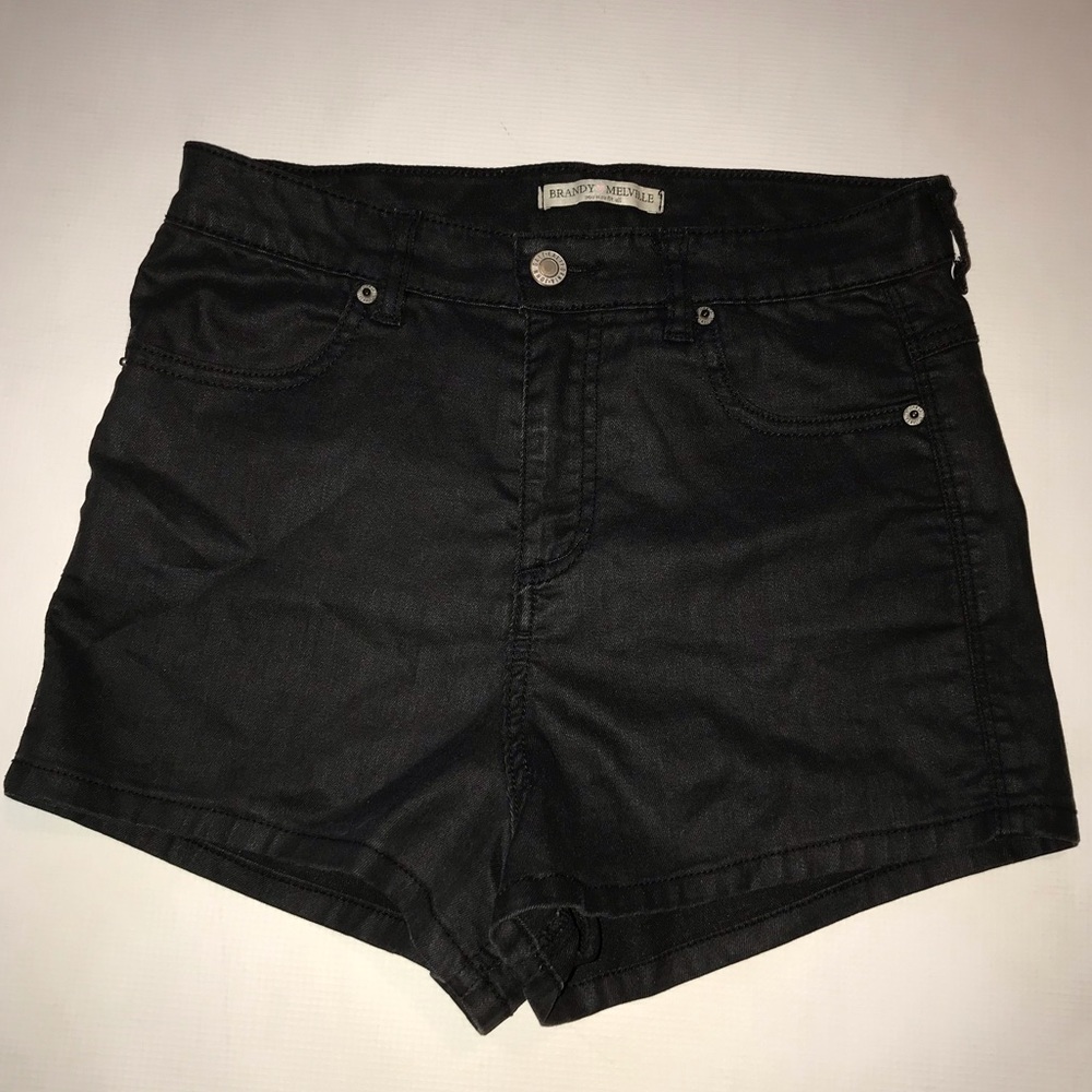 Brandy Melville Coated High Rise Shorts